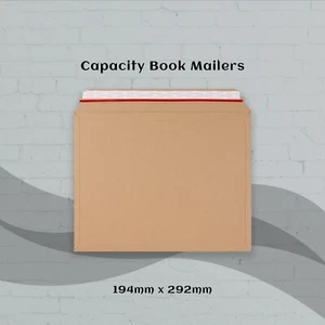 Manilla Capacity Book Mailer Peel & Seal Envelopes Postage Mailing - 194 x 292mm - Picture 1 of 5