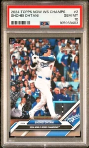 PSA 10 Shohei Ohtani 2024 Topps Now WORLD SERIES CHAMPIONS #WS2 LA Dodgers - Picture 1 of 3