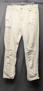 RES DENIM Womens Jeans Size 28 White Boyfriend Ripped Distressed ROMEO Low Rise - Picture 1 of 7