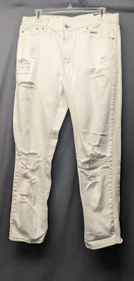 RES DENIM Womens Jeans Size 28 White Boyfriend Ripped Distressed ROMEO Low Rise - Image 1 of 4