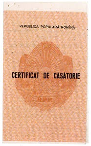 Romania, 1959, certificato di matrimonio d'epoca - RPR - Foto 1 di 3