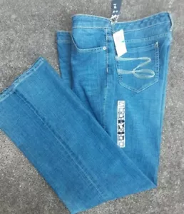 NUEVO CON ETIQUETAS *Siete 7* Talla 16 Para mujer Talla Baja Clásico S Flare PREMIUM VAQUEROS DE MARCA - Imagen 1 de 12