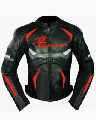 Chaqueta de cuero para hombre Hayabusa Suzuki motociclista callejero out fit chaqueta Foto 1 de 4