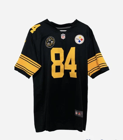 NIKE JERSEY STEELERS NFL Pittsburgh Men Size Large Football #84 Antonio Brown WR Cover