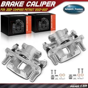 Pair Rear Disc Brake Caliper with Bracket for Chrysler 200 Dodge Jeep Mitsubishi - Picture 1 of 9
