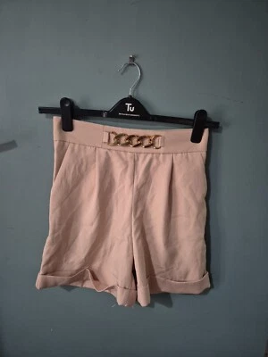 BNWT New Look Cameo Rose Size 8 Beige Tailored Shorts (824/29/v) - Image 1 of 3