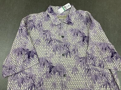 NWT $135 Tommy Bahama Frond The Double 100% Silk S/S Hawaiian Shirt Floral Large - Image 1 of 4