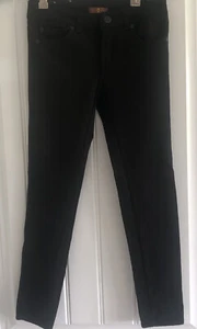 7 For All Mankind Black Jeggings Skinny Fit Girls Sz 7 EUC - Picture 1 of 5