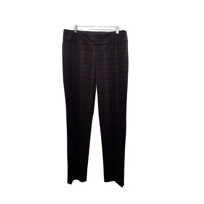New Directions Women's Pants pull on brown plaid size L - Image 1 of 4