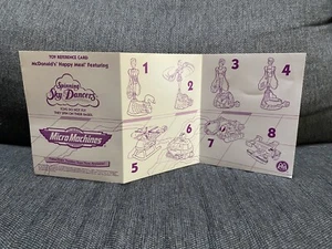 Tarjeta de referencia de juguete McDonald’s Happy Meal 1996 Sky Dancers/Micro máquinas - Imagen 1 de 3