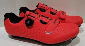Road Cycling Shoes red unisex Bicycle Shoes Size 44 9.5 mens 11.5 womens - Picture 1 of 7