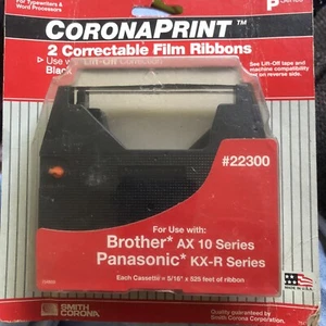 Corona Print 2 korrigierbare schwarze Filmbänder P Serie 22300 Made USA 🇺🇸 Vintage - Bild 1 von 2