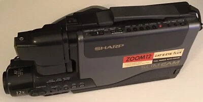 Vintage Sharp Slimcam VHS Camcorder VL-50L  Non Working For Parts bag tapes book - Image 1 of 4