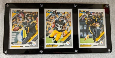 PITTSBURGH STEELERS 3 CARD PLAQUE ROETHLISBERGER CONNER SMITH-SCHUSTER Cover