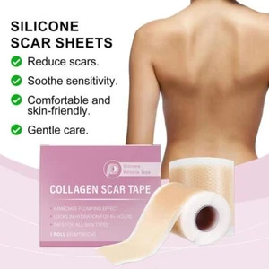 Collagen Scar Tape For Face, Losveo Silicone Scar Sheets For Face Wrinkles - Picture 1 of 13