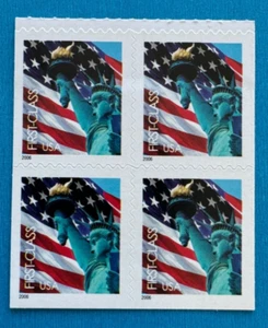 US Stamps Scott 3974 Flag and Statue of Liberty 2005 39c bklt pane of 4 M/NH - Picture 1 of 2