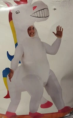 Disfraz inflable de unicornio gigante para adulto Foto 1 de 4