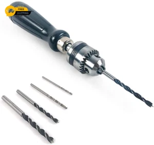 QWORK Pin Vise Hand Drill Bits, Micro Mini Twist Drill Bits Set, Ideal - Picture 1 of 8