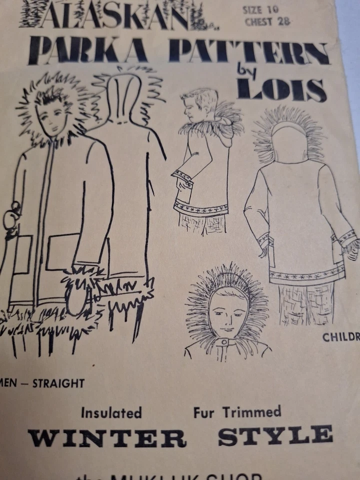 Alaskan Parka Childs 10 Lois Mukluk Shop Sewing Pattern VTG Winter Coat Warm - Image 1 of 4