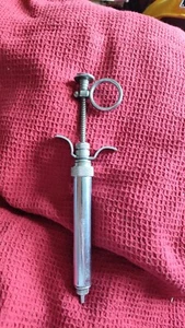 vintage steel animal syringe - Picture 1 of 6