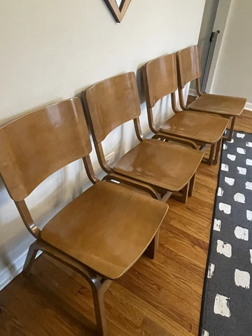 Vintage Thonet Dining Chairs, Set Of 4 (please read description) Cover