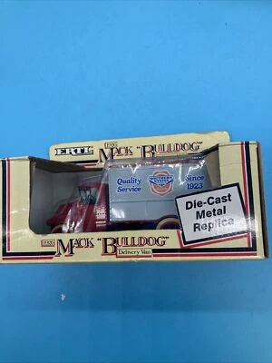 1926 Mack Bulldog Delivery Van Die Cast Bank New - Image 1 of 4