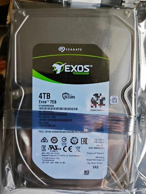 ST4000NM005A Seagate Exos 7E8 4TB 256MB 7200RPM 12Gb/s 3.5" 512n SAS Hard Drive - Image 1 of 3