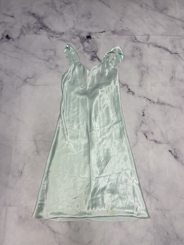 UNDERCOVER Abito lungo vintage Victoria's Secret lingerie donna piccolo raso blu