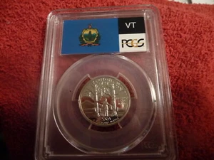 2001 s silver Vermont statehood quarter PCGS PR 69 DCAM - Picture 1 of 3