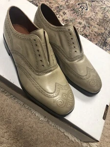 New Florsheim By Duckie Natural Leather Wingtip Oxfords Shoes Size 9D - Picture 1 of 8