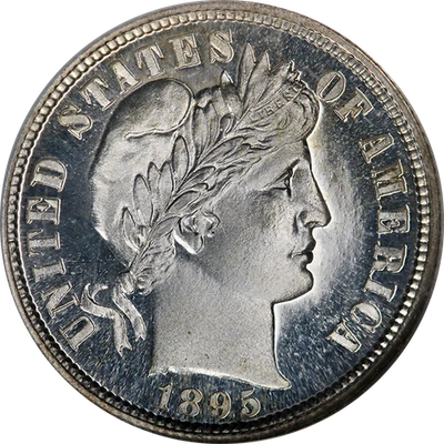 1895 Barber Dime Proof NGC PF68 Cameo Superb Eye Appeal Strong Strike - Image 1 of 4