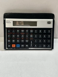 CALCOLATRICE AZIENDALE HEWLETT PACKARD HP 12C PLATINUM CON CUSTODIA LEGGI - Foto 1 di 8