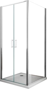 Box Doccia Angolare Con Parete Fissa Laterale E Porta Battente Apertura Saloon H - Foto 1 di 12