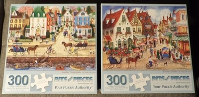 2 Bits and Pieces jigsaw puzzles, 300 pieces, Mary Ann Vessey - Image 1 of 4