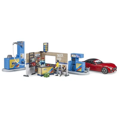 Gasolinera y lavado de autos Bworld 1/16 de Bruder 62111 Foto 1 de 4
