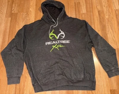 Realtree Xtra Fleece Hoodie Men’s Size 2XL Kangaroo Pouch Pockets Gray - Image 1 of 4