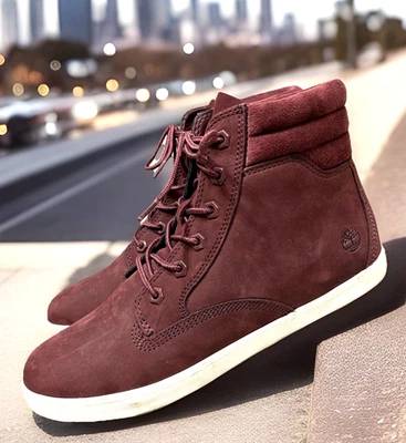 Timberland Womens Dausette Burgundy Nubuck Ankle Sneaker Boot A23DW ReBolt Sz 10 - Image 1 of 4