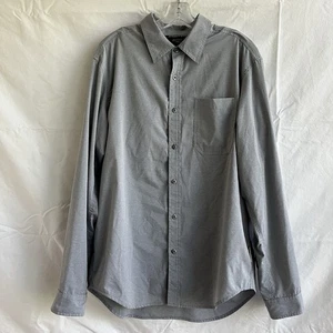 ExOfficio gray long sleeve shirt, button front, vent panel in back, size L - Picture 1 of 11