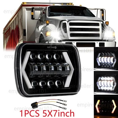 7x6" 5x7 inch Led Headlight High/Low beam for ford F150 F650 F750 E150 E250 E350 - Image 1 of 4