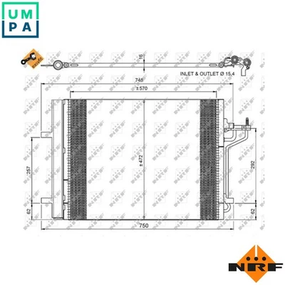 CONDENSER AIR CONDITIONING 350052 FOR FORD GRAND/C-MAX/Van FOCUS/III/Hatchback - Image 1 of 4