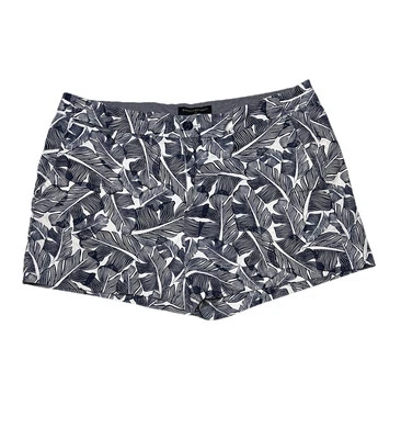 Pantalones cortos tropicales Banana Republic Hampton para mujer talla 10 azul marino Foto 1 de 4