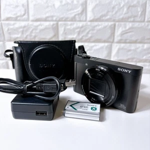 Cámara digital compacta Sony Cybershot DSC-WX500 negra con estuche recomendada - Imagen 1 de 10