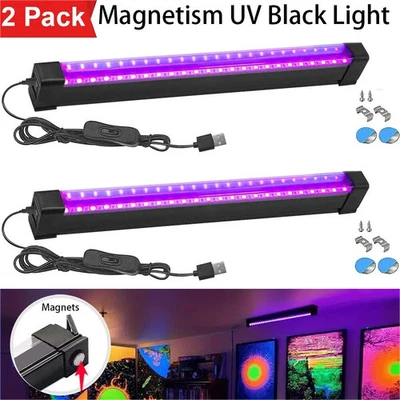 UV Black Light Bar Fixtures Ultraviolet Lamp Strip US Plug DJ Party Club 2PCS - Image 1 of 4