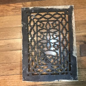 Antique Heat Register Grate Vent Cast Iron 13 3/4” X 10” - Picture 1 of 4
