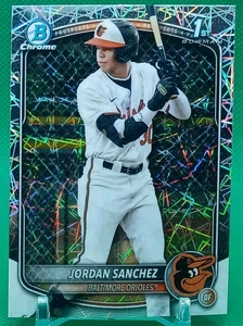 Jordan Sanchez 1st Laser Refractor 2025 Bowman Chrome BCP-208 Baltimore Orioles  - Bild 1 von 9