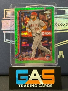 2025 Topps Chrome Logofractor Edition - Niko Kavadas rifrattore verde /99 #20 RC - Foto 1 di 2