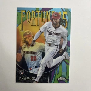 2025 Topps Chrome James Wood Rookie RC Fortune 15 Refractor #F15-10 Nationals - Bild 1 von 6