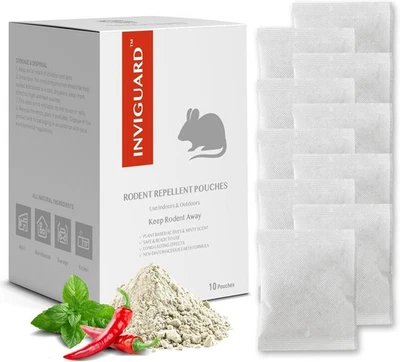 Paquete de 10 repelentes de ratones menta plagas insectos roedores control de ratas, todos naturales Foto 1 de 4