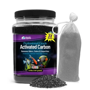 Aquatic Experts Premium Activated Carbon, Aquarium Filter Media & Fine Mesh Bag - Picture 1 of 34