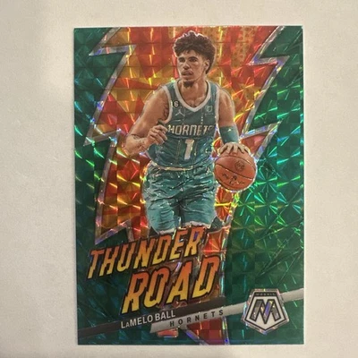 2022-23 Panini Mosaic - Thunder Road LaMelo Ball #16 Green Mosaic Prizm - Image 1 of 2